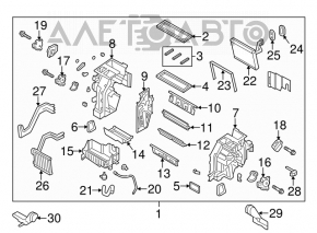 Heater assembly for Hyundai Azera 12-17