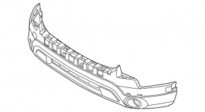 Front bumper lower part Ford Explorer 11-15 prerest under fog lights