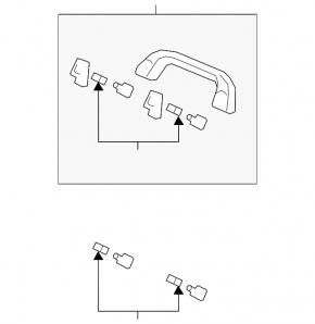 Ceiling handle front left Mazda 3 19- gray