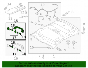 Ceiling handle front left Mazda 3 19- gray