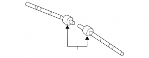 Left steering rod for Mazda 3 19-26 Japan built
