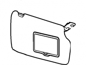 Left visor Ford Fiesta 11-19 gray, without hook