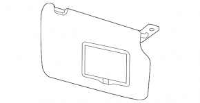 Left visor Ford Fiesta 11-19 gray, without hook