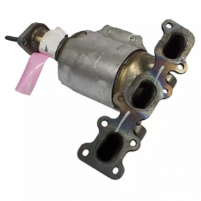 Exhaust manifold with catalytic converter right Lincoln MKZ 13-16 3.7 thread defect