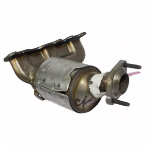 Exhaust manifold with catalytic converter right Lincoln MKZ 13-16 3.7 thread defect
