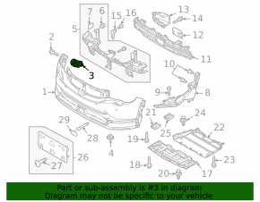 Right front bumper mount for Mazda MX-30 22-26