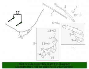 Ford Ecosport 18-22 Windshield Washer Nozzle
