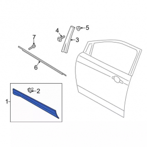 Ford Escape MK3 17-19 lower front right door trim, structure, scratches