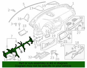Mazda CX-5 13-16 underdash reinforcement pipe