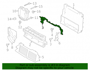 Upper radiator deflector for Land Rover Range Rover Sport 18-22 rest.
