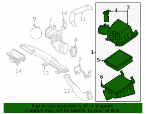 Air filter housing assembly Lexus UX250h UX300h 19-26