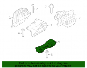 Engine mount rear Mini Cooper F56 3d 14- automatic transmission