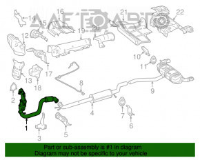 Downpipe with catalytic converter Mercedes GLA 15-20 AWD