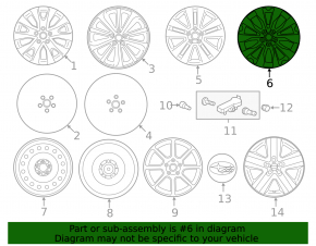 Wheel disk R18 Subaru Outback 15-17 curb