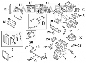 Actuator motor heater drive ventilation VW Tiguan 18-