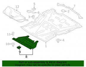 Front engine guard BMW 3 F30 4d 12-14 RWD