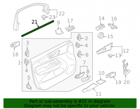 Glass seal inner front right Volvo XC60 18-23