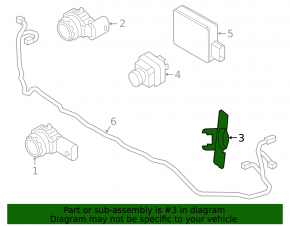 Front bumper parking sensor mount, left, Volvo C40 22-24