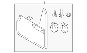 Mudguard rear left Audi A6 C8 19-