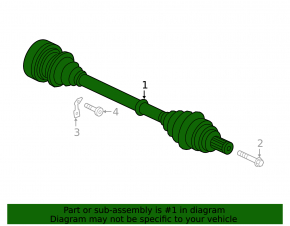 Rear right axle shaft for Audi A8 19-25