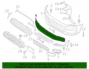 Front bumper center trim Mini Cooper Countryman F60 17-20