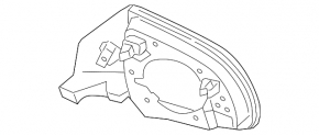 Right mirror housing for BMW X5 F15 14-18 under BSM