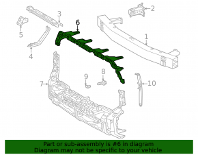 Upper front bumper bracket Toyota Tundra 22-26