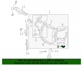 Front fender apron bracket, left, Lexus RX330 RX350 RX400h 04-09