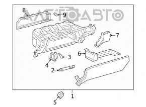 Lexus UX 19-26 glove compartment scratches