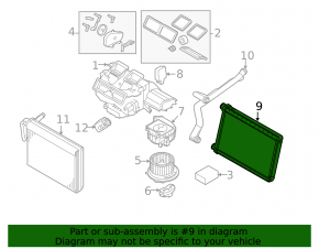 BMW 335i e92 07-13 heater radiator