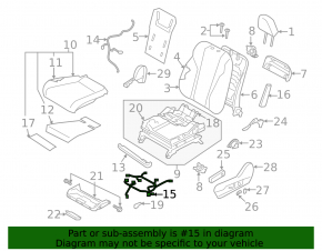 Driver's seat control Subaru Outback 20-23