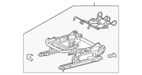 Left passenger seat runner for Toyota Venza 21-24, mechanical, without frame