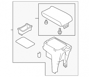 Console central armrest Mitsubishi Eclipse Cross 18-20