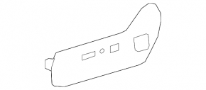 Left side driver's seat trim for Acura MDX 14-20, black, with plug