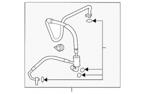 Chevrolet Malibu 16-23 air conditioner heater-condenser tube