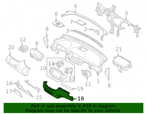Kia Sorento 16-20 black lower front panel trim