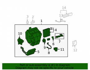 Heater assembly for Toyota Highlander 2001-2007