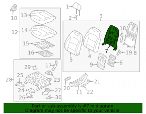 Driver's seat lumbar support with motors for Kia Niro 17-22 HEV, PHEV