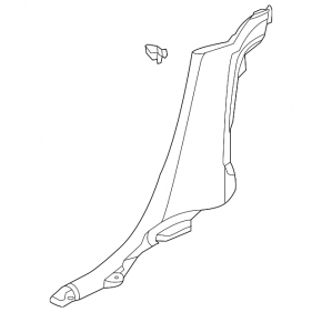 Left rear window trim for Audi A3 8V 15-17 4d, black, broken guide