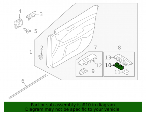 Front left window lift control Kia Forte 19-24 auto