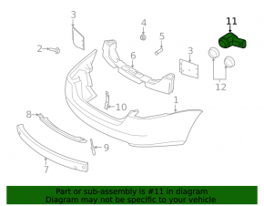 Rear parking sensors Mercedes W167 GLE 20-23 without ring