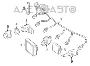 Rear parking sensors Mercedes W167 GLE 20-23 without ring