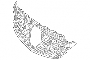 Mercedes C-class W205 15-21 radiator grille without a camera