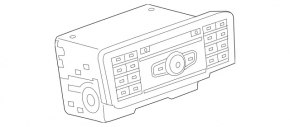 Radio tape recorder Mercedes CLA 14-19 black with chrome