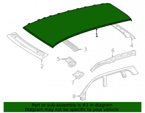 Metal roof for Mercedes H247 GLA 20-26 without panoramic windows