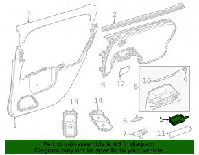 Mercedes X247 GLB 20-26 beige inner rear left door handle
