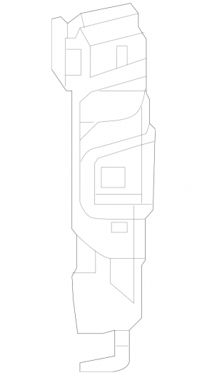 Mercedes Metris W447 16-23 upper rear right door lock, electric