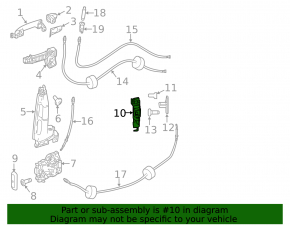 Mercedes Metris W447 16-23 upper rear right door lock, electric