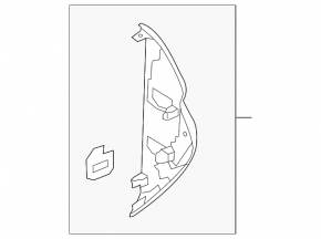 Front panel trim side left Ford Explorer 16-19 black