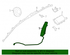 Airbag front right seat Mazda 3 14-18 BM